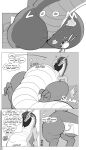  abdominal_bulge absurd_res anal anal_vore anthro ashe_(shyguy9) big_butt breasts butt dizzy dizzy_eyes dragon duo exclamation_point female hair hi_res hidden lagomorph larger_female leporid long_hair looming looming_butt looming_over male male/female mammal mythological_creature mythological_scalie mythology nervous organs rabbit rb23 rumbling_stomach scalie size_difference small_breasts stairs stairwell stomach subway subway_station tripping vore 