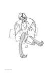  beak bird blush chicken cloaca demon-man digitigrade egg feathers female monochrome navel ovulating pillow pussy talons transformation wings 