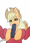  animal_genitalia applejack_(mlp) big_macintosh_(mlp) blonde_hair cowboy_hat cutie_mark duo equine female feral friendship_is_magic fur green_eyes hair hat horse horsecock incest male mammal my_little_pony oral oral_sex orange_fur penis plain_background pony rayzoir red_fur sex straight white_background 