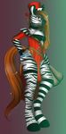  card cigarette crossgender equine female fishnet gearbox haefen hat hooves leg_warmer legwear lipstick mammal saetia stripes top_hat zebra 