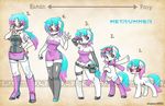  &gt;:) animal_ears artist_name blue_hair boots bottomless breasts character_name choker cleavage commentary cutie_mark detached_sleeves directional_arrow english english_commentary furry glasses grey_eyes hand_on_hip high_heels highres hooves horse_ears horse_girl horse_legs horse_tail humanization jacket knee_boots looking_at_viewer medium_breasts miniskirt multicolored_hair my_little_pony my_little_pony_friendship_is_magic netrunner_(shepherd0821) original personification pigeon-toed pink_footwear pink_hair pony ponytail scarf shepherd0821 skirt smile standing tail thighhighs two-tone_hair unicorn unicorn_girl v-shaped_eyebrows zettai_ryouiki 