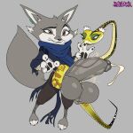 2024 absurd_res anthro ball_squeeze blue_eyes bodily_fluids brown_eyes canid canine claws clenched_teeth clothed clothing cock_and_ball_torture coiling coiling_around_penis corsac_fox countershade_face countershading cum cum_string digital_drawing_(artwork) digital_media_(artwork) dreamworks duo ear_piercing eyelashes female feral fox genital_fluids genital_torture genitals gential_raphe green_body grey_body gynomorph hi_res humanoid_genitalia humanoid_penis intersex kung_fu_panda mammal markings master_viper musk musk_cloud musky_penis pained_expression paws penis penis_squeeze piercing raphe_(anatomy) redalarm reptile scalie sharp_teeth smile snake tail teeth true_fox vein veiny_penis viper zhen_(kung_fu_panda)