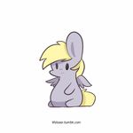  animated blonde_hair chibi derpy_hooves_(mlp) equine female feral friendship_is_magic fur grey_fur hair horse lifeloser mammal my_little_pony pegasus plain_background solo white_background wings 