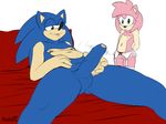 age_difference amy_rose anthro aval0nx balls blue_hair cub erection female flat_chested green_eyes hair hedgehog male mammal navel nipples nude penis pink_hair pussy sega sonic_(series) sonic_the_hedgehog uncut underwear young 