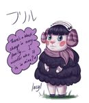  &lt;3 animal_crossing blush caprine female horn lacgl mammal muffy nintendo scarf sheep unknown_artist video_games 