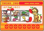  blonde_hair cherrim cowboy_hat crossover cutie_mark equine female feral friendship_is_magic fur growlithe hair hat hitmonlee horse low_res mammal miltank my_little_pony nintendo orange_fur pok&#233;mon pok&eacute;mon pony seaandsunshine shuckle torterra trainer_card video_games 