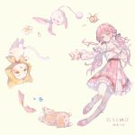  >_< 1girl animal bare_shoulders bee belt black_belt black_bow black_ribbon blushbunny_(infinity_nikki) bow bow_choker bow_legwear bowtie bra_strap brown_eyes bubble bug buttons cat center_frills chinese_commentary choker circle cloak clothed_animal collarbone commentary_request cross-laced_socks dated ear_covers feiyunchan fish floof_(infinity_nikki) flower foodie_bee_(infinity_nikki) frilled_shirt frilled_skirt frilled_sleeves frills full_body hair_bow hair_intakes hair_ribbon hand_on_own_chest highres hood hood_up hooded_cloak infinity_nikki kneehighs knees light_blush long_hair long_sidelocks long_sleeves looking_to_the_side miniskirt momo_(nikki) navel nikki_(nikki) nikki_(series) open_mouth outstretched_hand perfect_start_(infinity_nikki) pink_bow pink_bowtie pink_choker pink_hair pink_shirt pink_skirt pleated_skirt print_skirt puffy_long_sleeves puffy_sleeves rabbit red_bow red_bowtie ribbon see-through_clothes see-through_sleeves shiba_inu shirt sidelocks signature simple_background single_stripe skirt smile snowflake_print snowflakes socks striped_bow striped_bowtie striped_choker striped_clothes traditional_bowtie tress_ribbon upside-down very_long_hair whiskers white_cat white_flower white_shirt white_skirt yellow_background yellow_cloak 