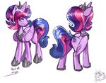  anus butt crown equine female feral friendship_is_magic horn horse jewels kayla-na king_sombra_(mlp) my_little_pony pony pussy smile twilight_sparkle_(mlp) winged_unicorn wings 