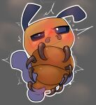 antennae_(anatomy) arthropod blush brown_body duo erection female feral from_behind_position genitals godforgiveme4 hi_res hytale insect larva male male/female motion_lines penis scarak sex shaking simple_background trembling vulva