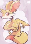 abstract_background amber_fur anthro big_breasts blush breast_grab breasts canine convenient_censorship covering_breasts dipstick_tail ear_fluff ears_up female fennec fennekin fox fur half-length_portrait holding_breasts huge_breasts long_ears looking_away mammal nintendo open_mouth orange_eyes orange_fur pok&#233;mon pok&#233;morph pok&eacute;mon pok&eacute;morph red_eyes simple_background snappygrey solo surprise sweat sweatdrop tail_hug video_games worried 