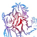 angry animal_humanoid canid canid_humanoid canine canine_humanoid claws clothed clothing digital_drawing_(artwork) digital_media_(artwork) english_description fox_humanoid hi_res humanoid icon looking_at_viewer looking_back male mammal mammal_humanoid portrait sinisterslyfox solo tattoo topwear transformation werecanid werecanine werecreature werefox