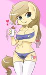  &lt;3 a_button anthro anthrofied b_button blue_eyes bottle bra breasts brown_hair button&#039;s_mom button's_mom buttons cleavage clothed clothing cutie_mark d-pad equine female fur hair horse legwear mammal milf milk milk_bottle mother my_little_pony navel original_character panties parent pony shepherd0821 smile solo stockings strapless strapless_bra tan_fur thigh_highs underwear video_games 