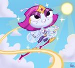 2025 4_arms antennae_(anatomy) anthro arthropod blue_body blue_bottomwear blue_clothing blue_skin blue_skirt boots bottomwear clothing cosplay crossover crossover_cosplay crown day dc_comics disney female fly_(animal) footwear freckled_face freckles gold_(metal) gold_belt gold_tiara hair headgear humanoid insect insect_wings lasso_of_truth maggie_pesky mags-niac multi_arm multi_limb multicolored_clothing pale_skin pink_hair red_boots red_clothing red_footwear red_sleeveless_shirt shoes silver_bracelet skirt smile solo sun the_buzz_on_maggie tiara two_tone_clothing voice_actor_joke wings wonder_woman wonder_woman_(series)