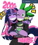  anthrofied dragon english_text equine eyes_closed female friendship_is_magic green_eyes grin horn horse looking_at_viewer male mammal my_little_pony one_eye_closed pony scalie smile spike_(mlp) sssonic2 text twilight_sparkle_(mlp) unicorn 