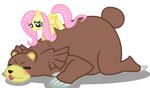  crossover cutie_mark equine feral fluttershy_(mlp) friendship_is_magic grizzly_bear horse male mammal massage my_little_pony nintendo pegasus pok&#233;mon pok&eacute;mon pony seaandsunshine trainer_card ursaring video_games wings 