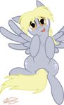  amber_eyes bubble bubbles clutzy_doo crossgender cute cutie_mark derpy derpy_hooves_(mlp) equine feral friendship friendship_is_magic fur grey_fur hair horse looking_at_viewer male mammal my_little_pony open_mouth pegasus plain_background pony r63 smile solo tongue wings 