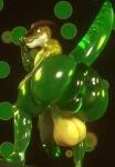  2026 3d_(artwork) anthro anus balls big_anus big_balls big_butt big_penis butt candy clothing countershading crocodile crocodilian dessert digital_media_(artwork) food food_creature genitals glitch_productions green_body green_skin gummigoo_(tadc) gummy_(food) gummy_creature hat hat_only headgear headgear_only headwear headwear_only hi_res huge_anus huge_balls huge_penis hyper hyper_anus living_candy looking_at_viewer male maximumuwu mostly_nude penis reptile scalie solo tail the_amazing_digital_circus tipping_hat white_eyes yellow_body yellow_skin 