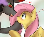  ? black_hair blush colored couple cyan_eyes duo equine eye_contact fangs feathers female feral fluttershy_(mlp) friendship_is_magic fur glowing glowing_eyes grey_fur hair horn horse king_sombra_(mlp) long_hair male mammal my_little_pony open_mouth pegasus pink_hair pony red_eyes simple_background sketch smile tongue unicorn unknown_artist wings yellow_fur 