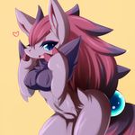  &lt;3 blue_eyes breasts canine female fox hair nintendo pok&eacute;mon red_hair ushioppoi video_games zoroark 