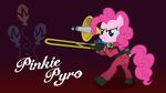  cutie_mark equine female friendship_is_magic gun hobofortress horse mammal musical_instrument my_little_pony pinkie_pie_(mlp) pony pyro_(team_fortress_2) ranged_weapon team_fortress_2 trumpet weapon 