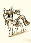  book cutie_mark equine female feral friendship_is_magic hair horn horse levitation magic mammal monochrome my_little_pony pony punk-pegasus solo traditional_media twilight_sparkle_(mlp) two_tone_hair winged_unicorn wings 