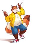  eyewear glasses hair male mammal orangetavi overweight red_panda 