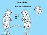  beige_pawpads black_markings blue_background blue_eyes butt_markings canine claws color_swatch dalmatian darachi dog dragon dralmation frills fur green_markings green_tongue hand_on_hip mammal markings model_sheet nickle_(character) nipples paw_tattoo pawprint paws plain_background ryxie smile spots tail_tuft teeth tongue tuft whiskers white_fur 