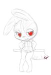  animal_crossing axe blood dotty lagomorph mammal nintendo rabbit red_eyes unknown_artist video_games weapon 