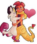  anthro blush couple cuddling cute duo hug max nintendo pok&#233;mon pok&#233;morph pok&eacute;mon scrafty shiny video_games wesa windflite 