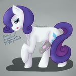  animal_genitalia blue_eyes cutie_mark dickgirl english_text equine feral friendship_is_magic hair horn horse horsecock intersex lildarkvixen looking_at_viewer mammal my_little_pony open_mouth penis pony purple_hair rarity_(mlp) text unicorn 