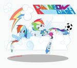  anthrofied applejackv3 blue_fur blue_skin boots clothed clothing cloud cutie_mark duo english_text equestria_girls equine female fist_bump friendship_is_magic fur hair hoof_bump horse looking_back mammal multi-colored_hair my_little_pony pegasus plain_background pony purple_eyes rainbow_dash_(eg) rainbow_dash_(mlp) rainbow_hair size_difference skirt smile soccer_ball square_crossover striped_wristband teeth text white_background wings wristband 
