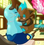  absurd_res ambiguous_gender ambiguous_penetration biped bluebean cum cum_inside dewott digital_media_(artwork) drooling duo eyes_closed hi_res internal male male/ambiguous mammal mustelid nintendo penetration penis pok&eacute;mon pok&eacute;mon_(species) red_eyes saliva scar sex shiny_pok&eacute;mon sitting video_games water zorua 