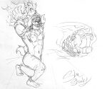anthro bone greshal hi_res horn magic male monochrome shiashnaky skeleton solo tank_(vehicle) throwing vehicle