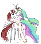  equine female feral friendship friendship_is_magic horn horse kissing lauren_faust_(character) lesbian mammal my_little_pony pony princess princess_celestia_(mlp) pussy royalty winged_unicorn wings 