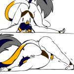 anthro ass_up enjoying_pain erected_by_pain erection hybrid jack-o'_pose learning low_res male medic_rondills pose solo unwanted_erection