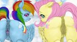  anatomically_correct anatomically_correct_pussy anus blue_fur blush butt clitoral_winking clitoris colorlesscupcake cutie_mark duo equine female feral fluttershy_(mlp) friendship_is_magic fur hair horse looking_at_viewer looking_back mammal multi-colored_hair my_little_pony one_eye_closed outside pegasus pink_hair pony presenting puffy_anus purple_eyes pussy rainbow_dash_(mlp) rainbow_hair rainbow_tail raised_tail smile teats vein wings wink yellow_fur 