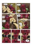  absurd_res anthro areola bikini blue_horn bodily_fluids breasts brown_swimming_trunks buckteeth canid canine clothing comic cuddling dialogue drooling duo english_text erection erection_under_clothing eyewear eyewear_on_head female foreplay fox fur glasses hi-rez_studios hi_res horn hot_dogging lagomorph leipori leporid male male/female mammal moji_(paladins) nipple_fetish nipple_play nipples paladins_(game) pink_areola pink_nipples pip_(paladins) rabbit red_body red_fur saliva sex skeletonkid5 small_breasts speech_bubble sunglasses sunglasses_on_head swimming_trunks swimwear teasing teeth text translucent two-piece_swimsuit undressing_another wearing_glasses yellow_body yellow_fur 