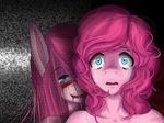  anthro anthrofied blood blue_eyes chiakitasso crying cupcake cupcakes_(mlp_fanfic) duo english_text equine female friendship_is_magic hair horse mammal my_little_pony nightmare_fuel pink_hair pinkamena_(mlp) pinkie_pie_(mlp) pony sparkles straight_hair tears text upset 