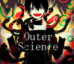  artist_request black_hair copyright_name dark_konoha hands headphones highres kagerou_project konoha_(kagerou_project) male_focus open_mouth outer_science_(vocaloid) scarf smile snake solo yellow_eyes 