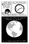  clock comic earth english expressionless frown glasses greyscale monochrome omocat original plant simple_background sitting space star text_focus upper_body white_background 