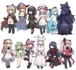  2021 alice_(black_souls) animal_humanoid anthro aquatic axe bat bat_humanoid big_breasts black_hair black_souls_(game) blonde_hair blue_body blue_eyes boots bow_(feature) bow_ribbon bra breasts cat_humanoid cheshire_cat_(black_souls) cheshire_cat_(species) clothed clothing clothing_lift cnidarian cnidarian_humanoid dorothy_(black_souls) dress dress_lift fairy felid felid_humanoid feline feline_humanoid female flat_chested footwear goo_creature green_eyes green_hair hair hat headgear headwear human humanoid jellyfish_humanoid kuti_(black_souls) lagomorph lagomorph_humanoid leaf_(black_souls) legwear leotard leporid_humanoid light_body mabel_(black_souls) magic_user maid_uniform mammal mammal_humanoid marine_humanoid medusozoan medusozoan_humanoid miranda_(black_souls) navel navy_hair node_(black_souls) nyong_nyong orange_hair pink_eyes pink_hair prickett_(black_souls) purple_body rabbit_humanoid red_eyes red_hood_(black_souls) sho_(black_souls) shoes simple_background teal_eyes thigh_highs thong underwear uniform victoria_(black_souls) white_background white_hair witch witch_hat yellow_eyes 