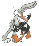  blush brittinroberts bugs_bunny daffy_duck duck gay kissing lagomorph looney_tunes male mammal nude rabbit warner_brothers 