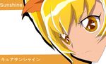  blonde_hair brown_eyes character_name cure_sunshine face haru_(nature_life) heartcatch_precure! magical_girl myoudouin_itsuki precure serious short_hair solo 