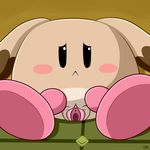  blush bomberman_64 clitoris female long_ears looking_at_viewer neitsuke pommy pussy sitting solo spread_legs spread_pussy spreading tears video_games 