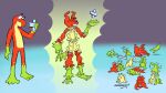  16:9 4_toes after_transformation amphibian angry annoyed anthro argument balance big_eyes biped bipedal_feral body_stack carrying_another circle_shadow comforting confusion curious digital_drawing_(artwork) digital_media_(artwork) division_sign exclamation_point eyes_closed falling feet feral floating_eyebrows frog gesture gloves_(marking) green_body green_hands green_legs green_skin group half-closed_eyes hand_gesture hands_on_shoulders hex_(hexadoodle) hexadoodle hi_res hug humanoid_feet humanoid_hands instant_transformation jumping large_group leg_markings linear_sequence looking_at_another looking_at_hand looking_at_object looking_at_self looking_back lying markings math mitosis monotone_body monotone_skin multicolored_body multicolored_skin narrowed_eyes nude_anthro nude_male on_back plantigrade pointing pupils question_mark reaching_for_object red_body red_skin scared sequence shadow simple_background simple_eyes small_pupils snout socks_(marking) solo stack stacked stop_gesture stuck symbol toes tongue tongue_out toony toony_eyes transformation transformation_by_item transformation_sequence widescreen yellow_body yellow_skin 