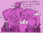 advertisement albert_(hornyaxolotl) anthro big_breasts big_butt billboard bodypaint breast_grab breasts building building_destruction butt city cloud crossgender destruction dialogue embarrassed english_text female hand_on_breast hornyaxolotl huge_breasts huge_butt hyper hyper_breasts hyper_butt macro nipples solo text