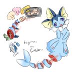 137rt 1:1 ambiguous_gender amputation aquatic arthropod blood blue_body bodily_fluids butt circle crustacean eeveelution feral fin fish food generation_1_pokemon generation_7_pokemon gore hi_res meat nintendo pokemon pokemon_(species) purple_eyes shrimp shrimp_(food) solo tail vaporeon where_is_your_god_now wishiwashi wishiwashi_(solo_form) wounded