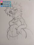 3:4 absurd_res anthro aquatic aquatic_dragon disney dragon eastern_dragon female hi_res mythological_creature mythological_scalie mythology raya_and_the_last_dragon scalie sisu_(ratld) sketch slightly_chubby solo traditional_media_(artwork) vissiny15