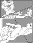  anthro anthrofied arm_above_head avante92 big_breasts biting_shirt black_and_white blush bottomless breasts clothing comic couple cunnilingus curly_hair drunk duo equine eyes_closed female fondling friendship_is_magic grey_background grope hair hand_on_head hand_on_waist hooves horn horse lesbian licking licking_lips looking_down lying mammal moan monochrome my_little_pony navel nipples on_back open_mouth oral oral_sex pinkie_pie_(mlp) plain_background pony pussy raised_leg sex spread_legs spreading tongue tongue_out topless twilight_sparkle_(mlp) undressing unicorn vaginal 