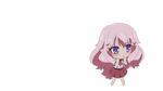  baka_to_test_to_shoukanjuu blush chibi himeji_mizuki long_hair pink_hair purple_eyes seifuku socks transparent vector 